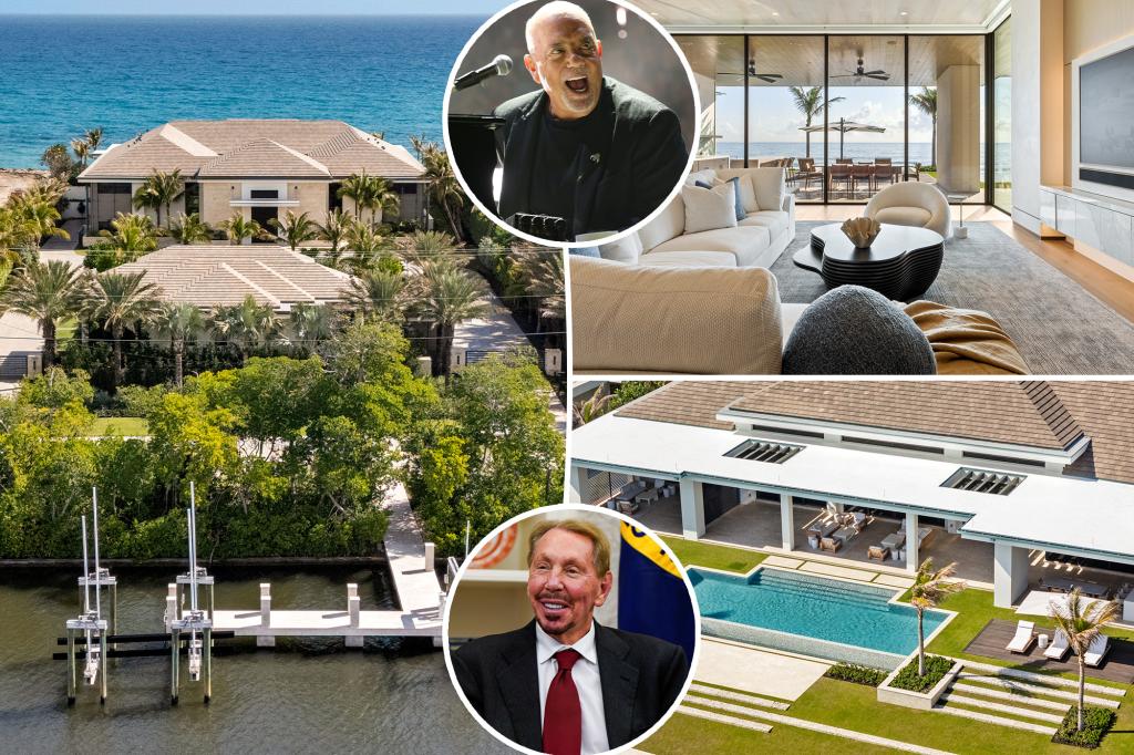 An asset in Florida in an ultra -rich enclave that is Billy Joel's home and Larry Ellison has listed for a delightful $ 87 million